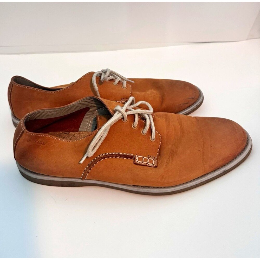 Clarks Men's Brown Lace-Up Oxford Round Toe US 12 EU 46 UK 11 Farli Walk